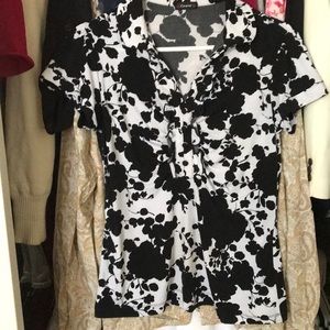 Stretch B/W Blouse S